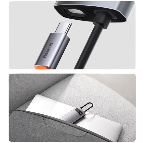 Baseus Metal Gleam Series 5-in-1 | Adapter HUB USB-C - HDMI 4K 3x USB3.0 USB-C PD 100W