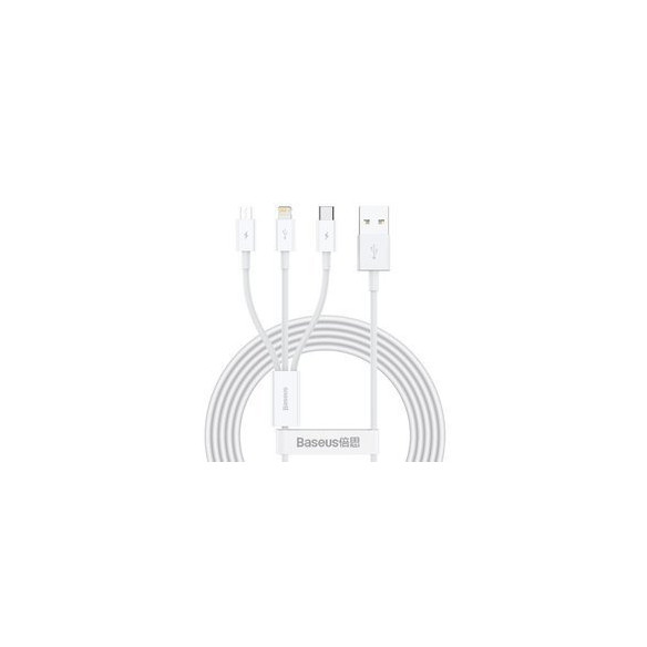 Baseus Superior | Kabel 3w1 USB - USB-C Micro Lightning 3,5A 