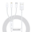 Baseus Superior | Kabel 3w1 USB - USB-C Micro Lightning 3,5A 