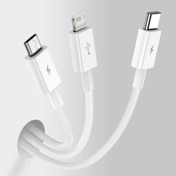 Baseus Superior | Kabel 3w1 USB - USB-C Micro Lightning 3,5A 