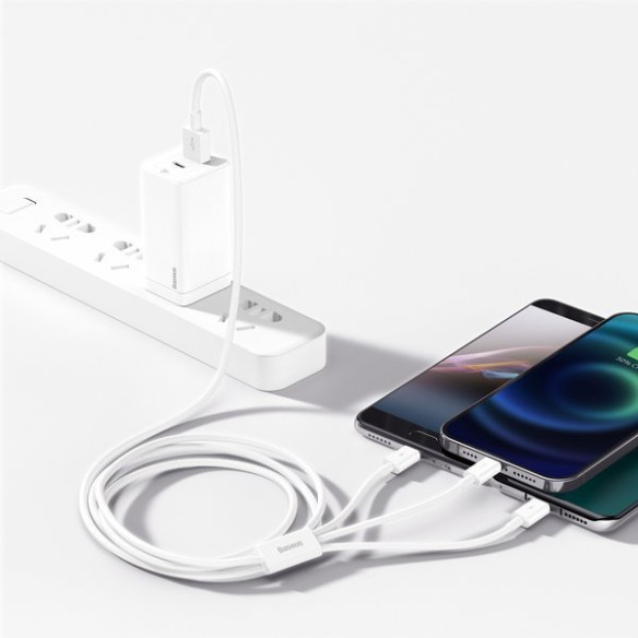 Baseus Superior | Kabel 3w1 USB - USB-C Micro Lightning 3,5A 