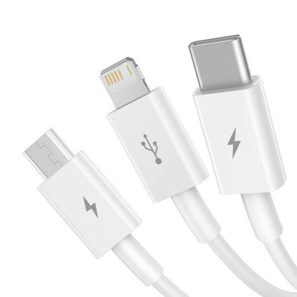 Baseus Superior | Kabel 3w1 USB - USB-C Micro Lightning 3,5A 