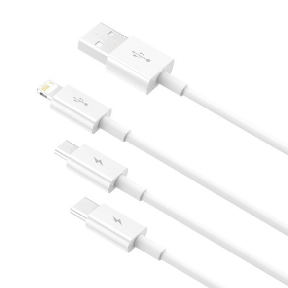 Baseus Superior | Kabel 3w1 USB - USB-C Micro Lightning 3,5A 