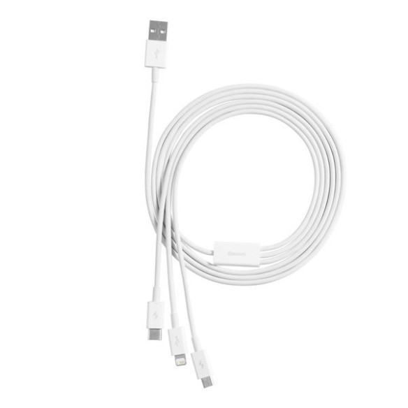 Baseus Superior | Kabel 3w1 USB - USB-C Micro Lightning 3,5A 
