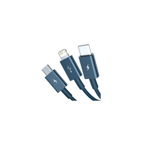 Baseus Superior | Kabel 3w1 USB - USB-C Micro Lightning 3,5A 