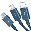 Baseus Superior | Kabel 3w1 USB - USB-C Micro Lightning 3,5A 