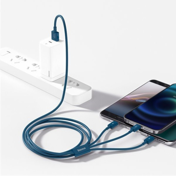 Baseus Superior | Kabel 3w1 USB - USB-C Micro Lightning 3,5A 