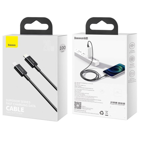 Baseus Superior Series | Kabel USB-C Lightning do iPhone Power Delivery 20W 1m