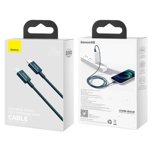 Baseus Superior Series | Kabel USB-C Lightning do iPhone Power Delivery 20W 1m