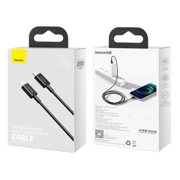 Baseus Superior Series | Kabel USB-C Lightning do iPhone Power Delivery 20W 2m