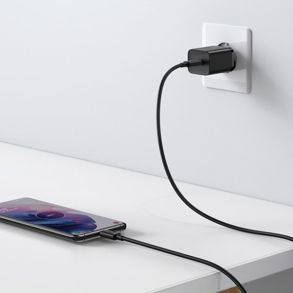 Baseus Super Si Sets | Ładowarka sieciowa + kabel USB-C 25W QC3.0 PD