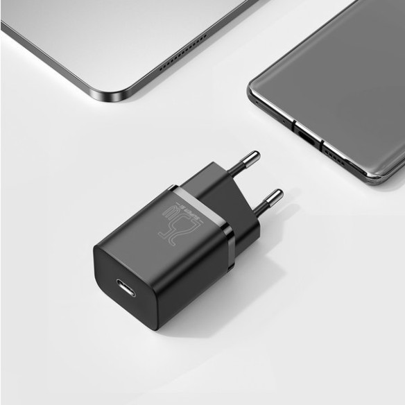 Baseus Super Si Sets | Ładowarka sieciowa + kabel USB-C 25W QC3.0 PD