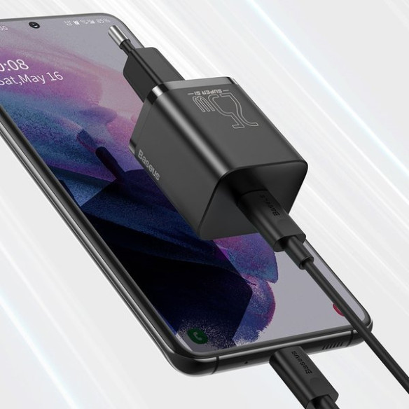 Baseus Super Si Sets | Ładowarka sieciowa + kabel USB-C 25W QC3.0 PD