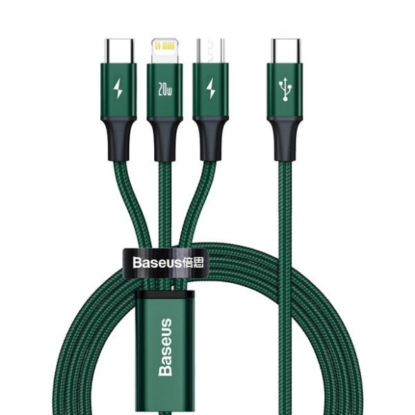 Baseus Rapid | Kabel 3w1 USB-C - USB-C Lightning Micro PD 20W 3.5A 