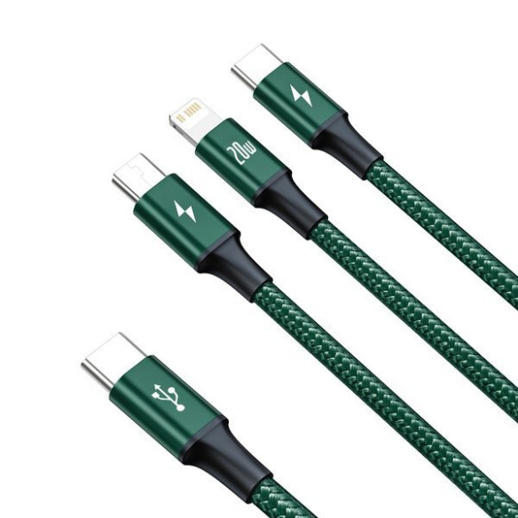 Baseus Rapid | Kabel 3w1 USB-C - USB-C Lightning Micro PD 20W 3.5A 