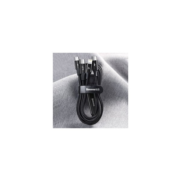 Baseus Rapid Series | Kabel 3w1 Type-C USB-C Micro Lightning Power Delivery 20W 18W 3.5A