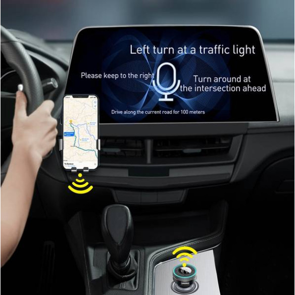 Baseus Enjoy Car | Transmiter FM AUX Bluetooth 5.0 Ładowarka samochodowa 2x USB 