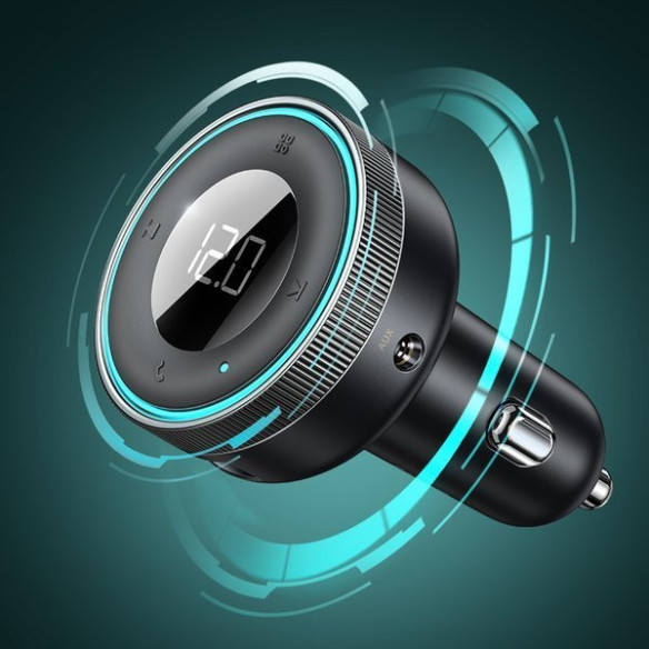 Baseus Enjoy Car | Transmiter FM AUX Bluetooth 5.0 Ładowarka samochodowa 2x USB 