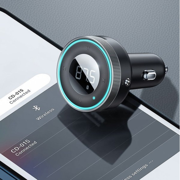 Baseus Enjoy Car | Transmiter FM AUX Bluetooth 5.0 Ładowarka samochodowa 2x USB 