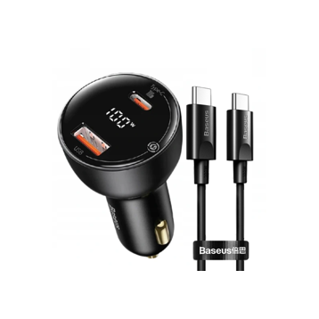 Baseus Superme | Szybka ładowarka samochodowa 100W USB-C USB z kablem USB-C