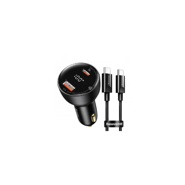 Baseus Superme | Szybka ładowarka samochodowa 100W USB-C USB z kablem USB-C