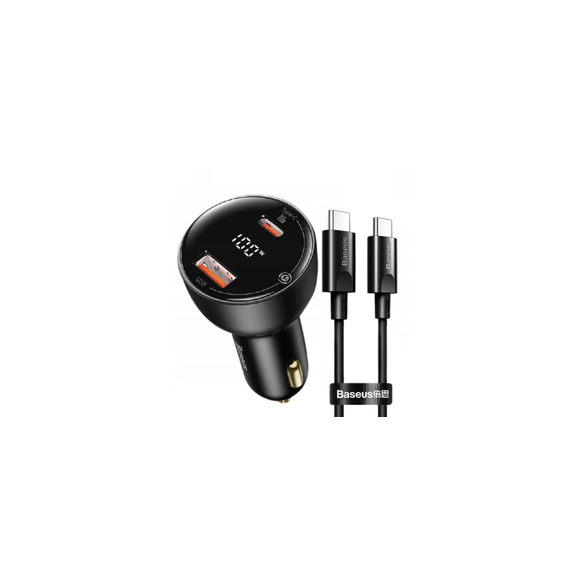 Baseus Superme | Szybka ładowarka samochodowa 100W USB-C USB z kablem USB-C