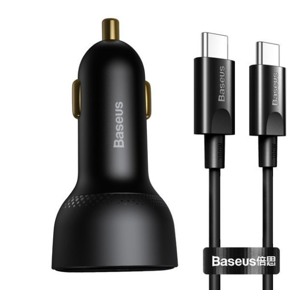 Baseus Superme | Szybka ładowarka samochodowa 100W USB-C USB z kablem USB-C