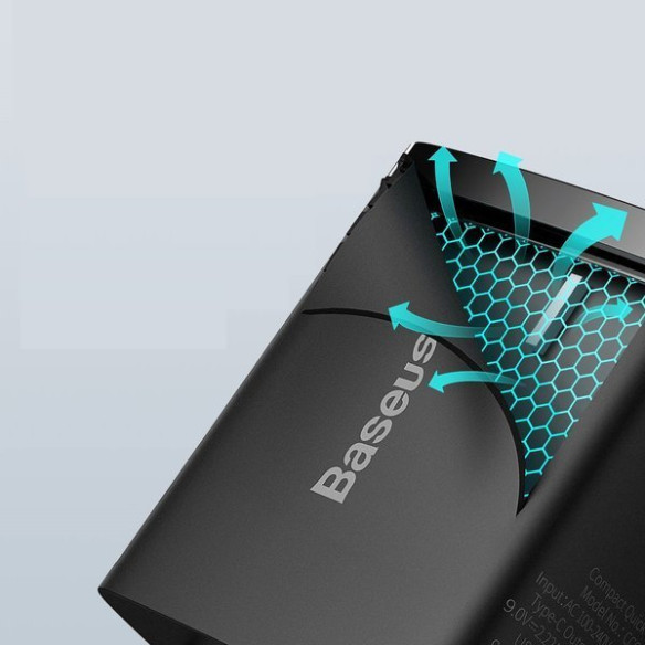 Baseus Compact | Ładowarka sieciowa USB USB-C 20W Power Delivery Quick Charge 3.0
