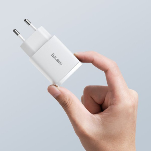 Baseus Compact | Ładowarka sieciowa USB USB-C 20W Power Delivery Quick Charge 3.0