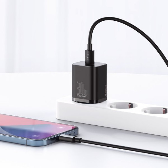 Baseus Super Si | Ładowarka sieciowa zasilacz 30W USB-C Power Delivery Quick Charge QC 3.0
