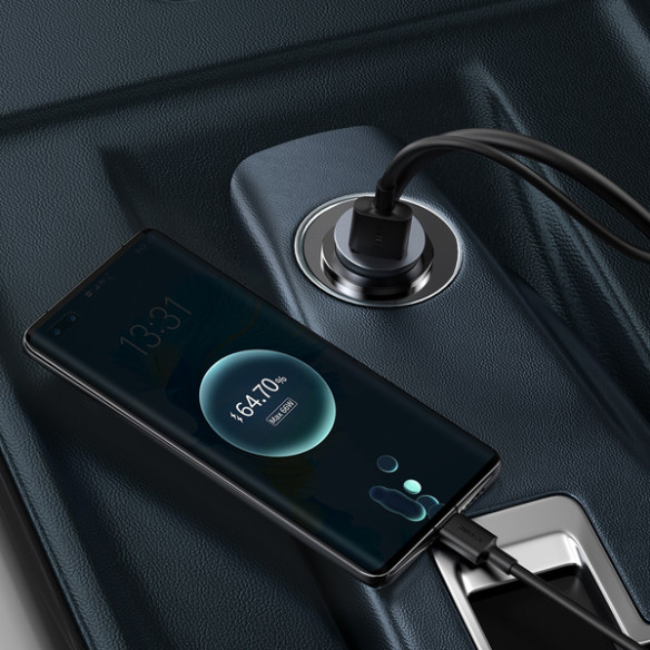 Baseus Share Together | Ładowarka samochodowa z rozgałęźnikiem 4x USB USB-C 120W Powe Delivery Quick Charge 4.0 