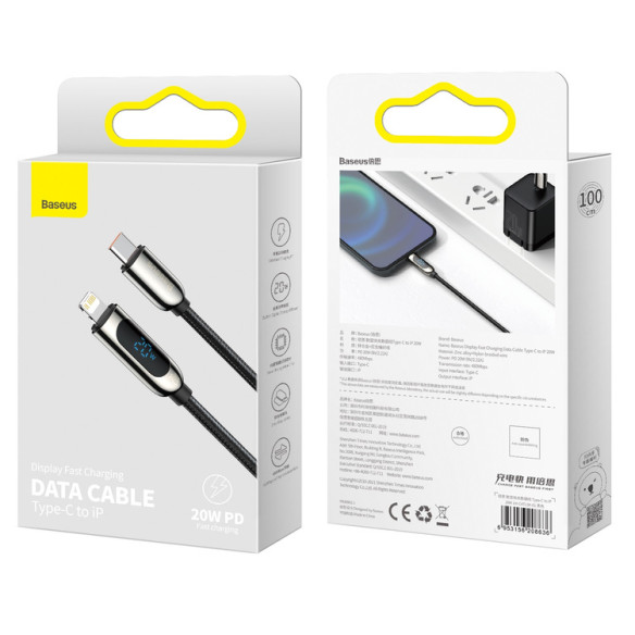 Baseus Display | Kabel USB-C - Lightning do iPhone Power Delivery 20W 1m
