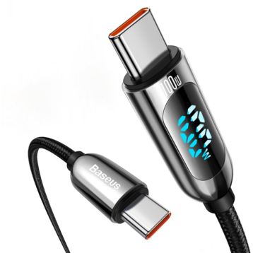 Baseus Display Fast Charging | Kabel Type-C USB-C 5A 100W Power Delivery QC4.0 1m