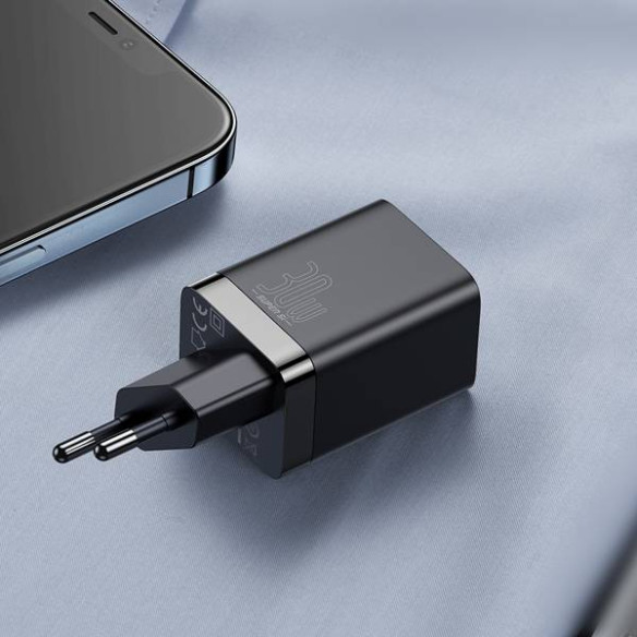 Baseus Super Si Pro | Ładowarka sieciowa USB-C USB-A 30W PD QC3.0 