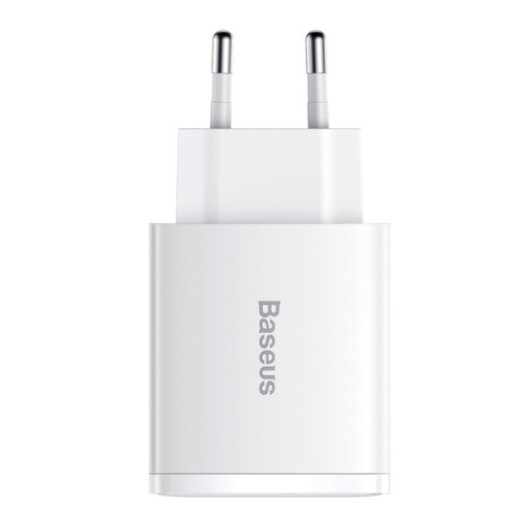 Baseus Compact 2U+C | Ładowarka sieciowa USB-C, 2x USB-A 30W PD QC3.0
