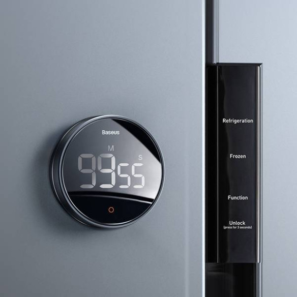 Baseus heyo rotation Pro | Stoper minutnik timer cyfrowy magnetyczny LED HD