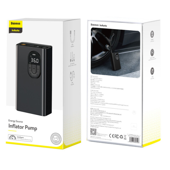 Baseus Energy Source | Mini kompresor sprężarka pompka samochodowa uniwersalna bezprzewodowa