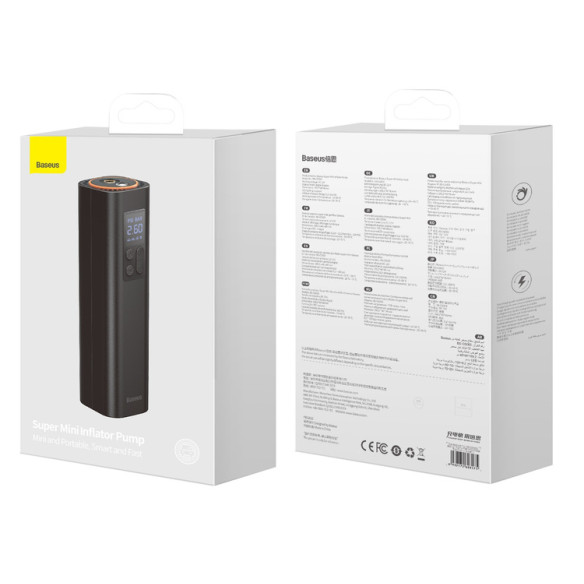 Baseus Mini Inflator Pump | Mini kompresor sprężarka pompka samochodowa uniwersalna 12V