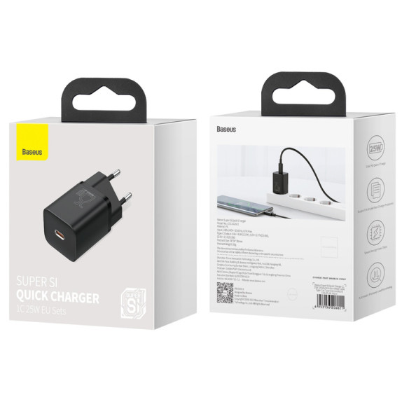 Baseus Super Si | Ładowarka sieciowa zasilacz 25W Power Delivery Quick Charge