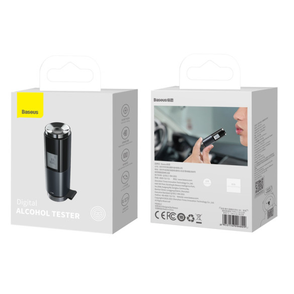 Baseus Digital Alcohol Tester | Alkomat elektroniczny cyfrowy bezustnikowy 