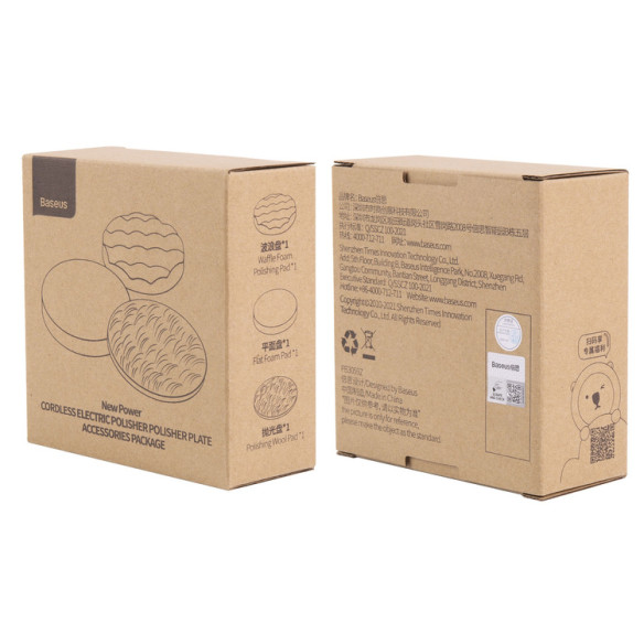 Baseus New Power | Akcesoria nakładki pady do polerki samochodowej 3szt