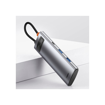 Baseus Metal Gleam | Adapter HUB 7w1 USB-C 100W HDMI 4K USB3.0 USB-C TF/SD 