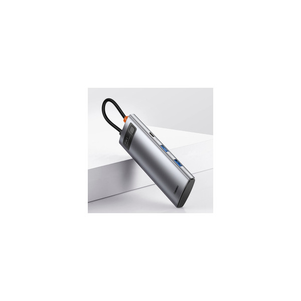 Baseus Metal Gleam | Adapter HUB 7w1 USB-C 100W HDMI 4K USB3.0 USB-C TF/SD 