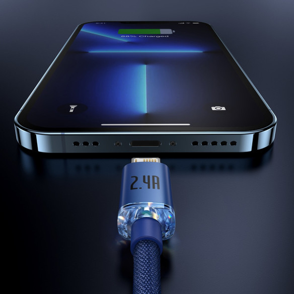 Baseus Crystal Shine | Kabel USB - Lightning do Apple iPhone iPad AirPods 2m 2.4A