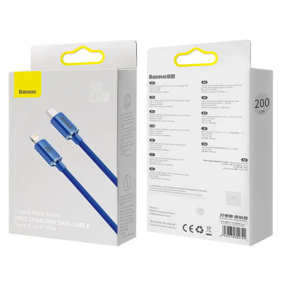 Baseus Crystal Shine | Kabel USB-C - Lightning do Apple iPhone iPad AirPods PD 20W 2M