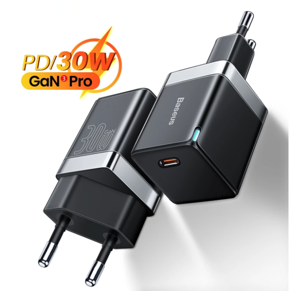 Baseus GAN3 1C | Ładowarka sieciowa zasilacz USB-C PD QC4.0 30W