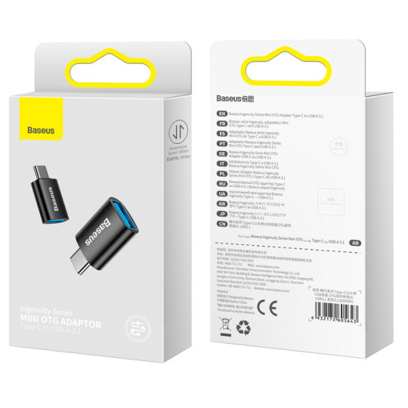 Baseus Ingenuity Series | Adapter OTG Type-C do USB-A USB3.1 10GB