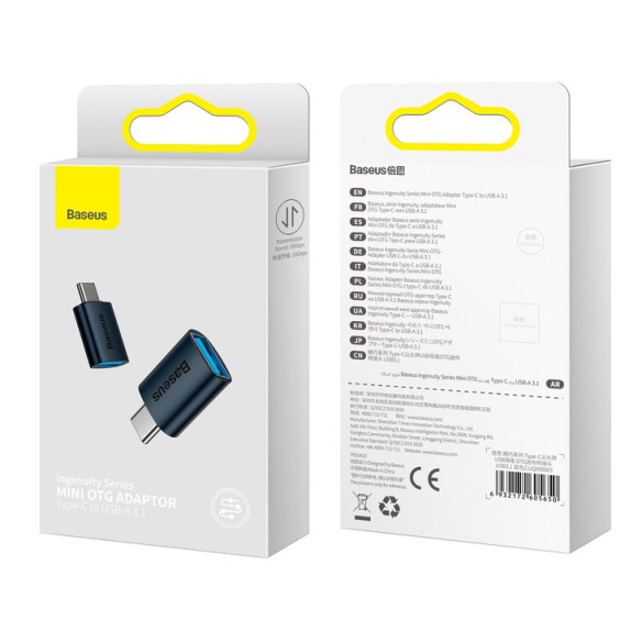 Baseus Ingenuity Series | Adapter OTG Type-C do USB-A USB3.1 10GB