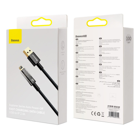 Baseus Explorer Series | Kabel USB Lightning do iPhone 5 6 7 8 X iPad 2.4A 1m