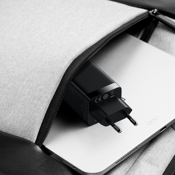 Baseus GAN3 Pro 2C+U  | Ładowarka sieciowa zasilacz 3x USB-A USB-C PD QC4.0 65W